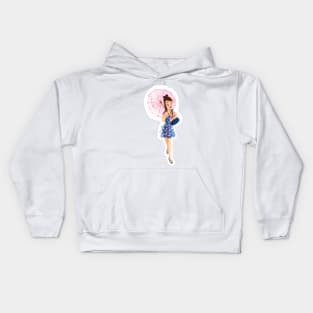 Girl with Puppy Kids Hoodie